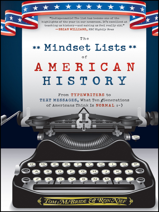 Title details for The Mindset Lists of American History by Tom McBride - Available